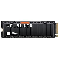 WD_BLACK 2TB SN850X NVMe Internal Gaming SSD Solid State Drive with Heatsink - Works with Playstation 5, Gen4 PCIe, M.2 2280, Up to 7,300 MB/s - WDS200T2XHE
