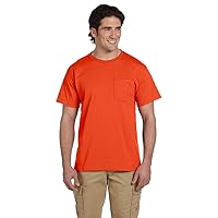Jerzees Men's Large T-Shirt 50/50 Cotton/Poly Bag, Grey/Black (Ash), s