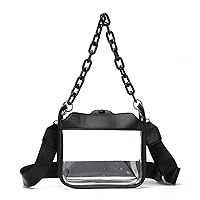 KUANG! Clear PVC Tote Purses for Women Clear Crossbody Bags Stadium Approved Shoulder Bag Satchel Hobo Bag