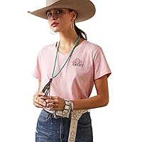 ARIAT Women's Real Grazin Tee, Coral Blush