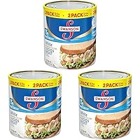 Swanson White Premium Chunk Canned Chicken Breast in Water, Fully Cooked Chicken, 12.5 OZ Can (Pack of 6)