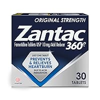 Zantac 360 Original Strength Tablets, 30 Count, Heartburn Prevention and Relief, 10 mg Tablets