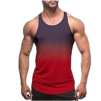 Prime of Day Deals Today 2024 Men's Workout Stringer Tank Top Dry Fit Y-Back Muscle Tank Shirts Muscle Gym Bodybuilding Fitness Sleeveless T-Shirts Red