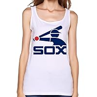 Duola Women's Custom Outer Vest White Sox Logo Size XL White