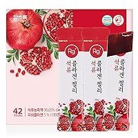 Rg+ Anti-Aging Korean-Beauty Pomegranate / 300 DA Marine / Collagen Jelly +Vitamin C&E 20g( 0.7oz)x42 Stick/ Ginseng Concentrate Included for Immune Support, Skin, Hair, Nail & Joint/ HAMCHOROK (42)