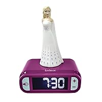 Lexibook - Disney Frozen 2 Elsa Digital Alarm Clock for Kids with Night Light and Snooze, Childrens Clock, Luminous Elsa, Frozen Sound Effects, Blue Colour - RL800FZ