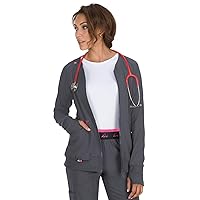 KOI Lite Women's Clarity Zip Front Solid Scrub Jacket LE