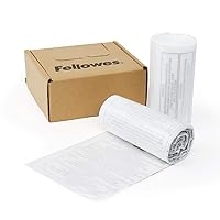 Fellowes 36052 Trash Bags for Shredders, 100 Pieces, Reduces Shredded Wastes, and Round Bottom Increases Storage Capacity