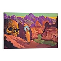 Nicholas Roerich Issa And The Skull of The Giant Art Hanging Picture Poster Decorative Painting Canvas Wall Art Living Room Posters Bedroom Painting 16x24inch(40x60cm)