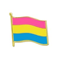 PinMart's Pansexual Flag LGBTQ Pride Enamel Lapel Pin Jewelry