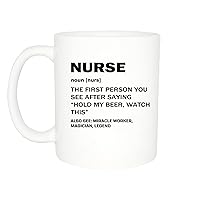 Rogue River Tactical Funny Nurse Coffee Mug Noun Novelty Cup Great Gift Idea For Nurse CNA RN Psych Tech