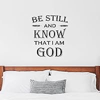Wall Stickers be Still and Know That I Am God Wall Decals Peel and Stick Removable Decor Decal Sticker Vinyl Art Decor Bathroom Living Room Bedroom 22 Inch