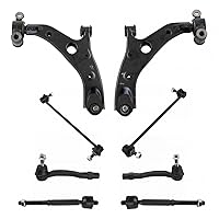 TRQ Front Control Arm Ball Joint Sway Bar Link Tie Rod Steering Suspension Kit 8pc for 2014-2018 Mazda 3