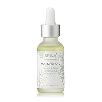 Matcha Face Oil Skincare - Hydrating Glow Green Tea & Sea Kelp Facial Oil Blend - Calming & Deeply Penetrating Antioxidant-Rich Moisturizer for Women & Men, Vegan, All Skin Types - 1 Fl Oz