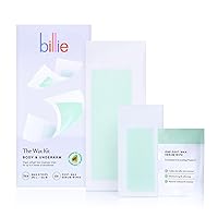 Billie Wax Kit - Body & Underarm - 36 wax strips - 6 post-wax serum wipes