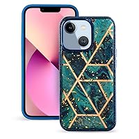 Soft Protective Geometric Blue Marble Design Case Made for iPhone 13 6.1