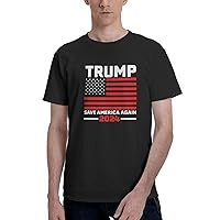 Trump 2024 Save America Again T-Shirts Man Casual Shirts Crewneck Short Sleeve T-Shirt
