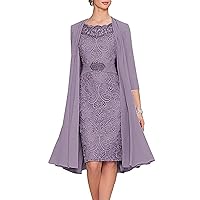 Mother of The Bride Dresses Lace Appliques - Beaded Evening Formal Gowns with Jacket