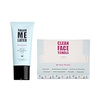 Elizabeth Mott - Thank Me Later Face Primer (30g) and Thank Me Later Clean Face Towels - Cruelty Free - (2-Pack Bundle)
