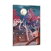 Yae Sakura, Houkai 3rd, Bridge, Sheath Poster, Hot Anime Game Posters HD Modern Family Bedroom Office Decor Canvas Posters 08x12inch(20x30cm)
