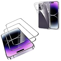 ESR Armorite Screen Protector Compatible with iPhone 14 Pro Max bundle Clear Case Compatible with iPhone 14 Pro Max Case