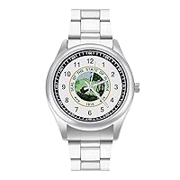 Indiana State Seal Custom Watch Stainless Steel Wristwatch with Easy Read Dial for Women Men Fashion Gift