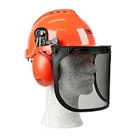 OREGON Yukon Chainsaw Safety Helmet with Protective Ear Muff and Mesh Visor (562412) , Black