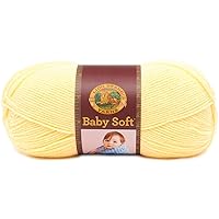 Lion Brand Yarn (1 Skein) Babysoft Baby Yarn Yarn, Lemonade