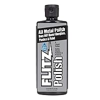 Flitz Multi-Purpose Polish and Cleaner Liquid for Metal, Plastic, Fiberglass, Aluminum, Jewelry, Sterling Silver: Great for Headlight Restoration + Rust Remover, Made in the USA