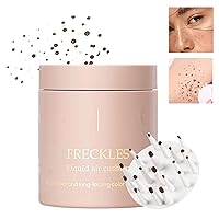 Liquid Freckle Pen,Magic Long Lasting Waterproof Fake Freckles Stamp Air Cushion,Quick Dry Natural Like Fake Freckle Pen Makeup Stamp(01#Saddle Brown)