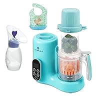 Amplim Deluxe Baby Food Maker and Silicone Breast Pump for Babies and Adults | Bundle Pack