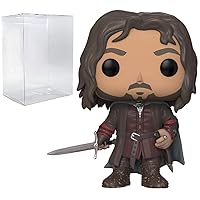 POP Lord of The Rings - Aragorn Funko Vinyl Figure (Bundled with Compatible Box Protector Case), Multicolored, 3.75 inches