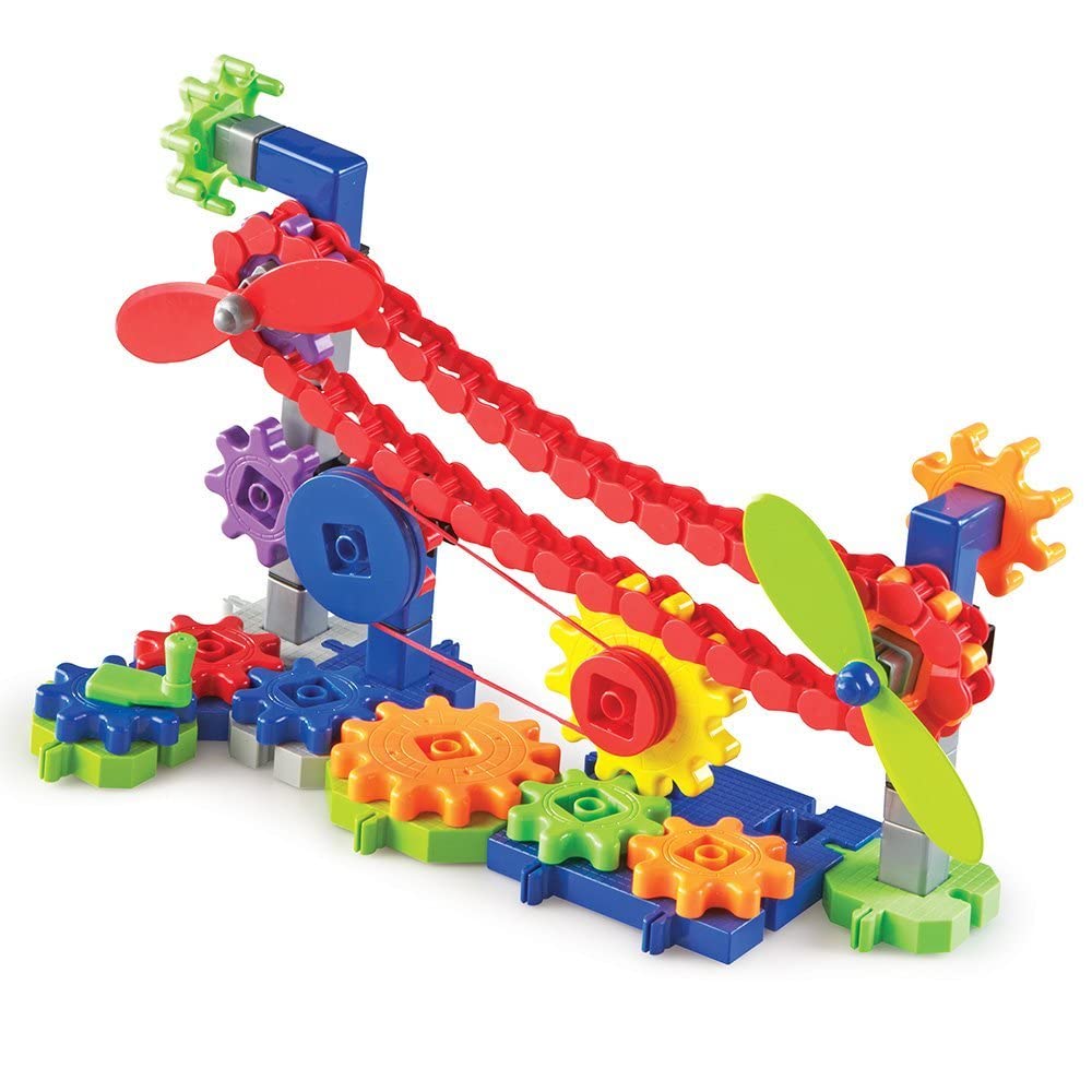Learning Resources Gears! Gears! Gears! Machines in Motion,116 Pieces, Ages 5+, STEM Toys, Gear Toy, Puzzle, Early Engineering Toys, Back to School Gifts