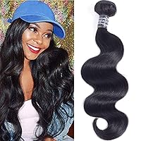 Amella Hair Brazilian Body Wave One Bundle 20inch 100% Unprocessed Brazilian Virgin Natural Black 8A Body Wave Human Hair Weft