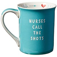 Enesco Our Name is Mud “Nurse Uniform, 16 oz. Stoneware Mug, 1 Count (Pack of 1), Blue