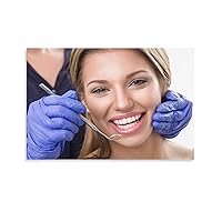 Posters Gum Disease And Teeth Whitening Poster with Beautiful Dental Pictures for Dental Decoration Canvas Painting Posters And Prints Wall Art Pictures for Living Room Bedroom Decor 08x12inch(20x30c