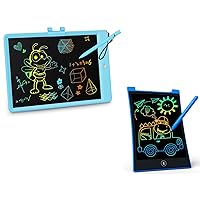 KOKODI LCD Writing Tablet 10 Inch Colorful Toddler Doodle Board Drawing Tablet Erasable Reusable Drawing Pads Educational and Learning Toy for 3-6 Years Old Boy and Girls(Blue&10 inch Blue)
