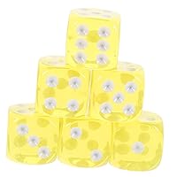 ERINGOGO 10pcs Math Teaching Dice Clear Dice Party Favor Dice Table Board Games Dice Game Dice Number Dice Toys Playing Games Dice Dices Board Game Tool Child Acrylic Crystal Accessories