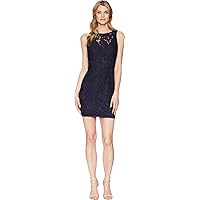 Adrianna Papell Women's Lace Halter Sheath Short Dress