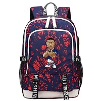 Soccer M-bappe Multifunction Sport Backpack Travel Laptop Football Fans Bag for Men Women (Fuchsia - 3)