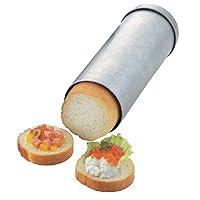 Tiger Crown 2376 Pan Mold, Silver, 3.1 x 8.7 x 3.1 inches (78 x 220 x 78 mm), Circle Bread, Steel, Aluminum, For Canapes, Recipe Included