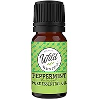 Wild Essentials Peppermint 100% Pure Essential Oil - 10ml, Therapeutic Grade, Made and Bottled in The USA