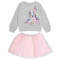 Disney Princess Toddler Girls' Cinderella Ariel Tiana Pullover Top and Mesh Skirt Tutu Set