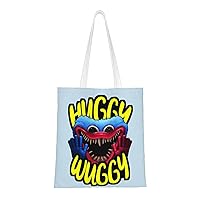 Huggy Waggy Shopping Bag, Eco Bag, Folding Shopping Bag, Storage Bag, Shopping, Multi-functional, Travel, Large Capacity, Convenient, Eco Friendly, Washable Pocket on Shoulder