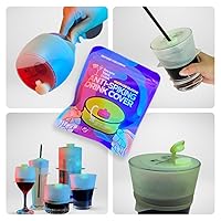 Multi-Use Silicone Anti Spiking Drink Cover Protector With Lift N’ Lock Sip System (1 Pack). Spiking, Spill and Contaminant Prevention. Fits Most Cups And Glasses, Straw Compatibility and Reusable.