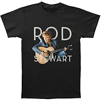 Rod Stewart Men's Stripes 2014 Tour T-Shirt Black