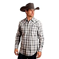 Stetson Western Shirt Mens Long Sleeve Plaid Brown 11-001-0478-6083 BR