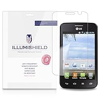 Screen Protector Compatible with LG Optimus Dynamic II L39C (3-Pack) Clear HD Shield Anti-Bubble and Anti-Fingerprint PET Film