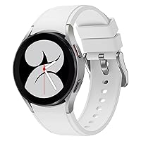 20MM Silicone Watchband for Samsung Galaxy Watch4 Classic 42 46/Watch 4 40 44MM Original Band Strap Wristband Bracelet (Color : White, Size : Watch4 Classic 42mm)
