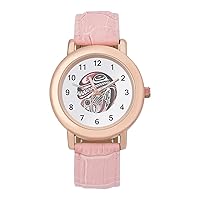 Tribal Fashion Leather Strap Women's Watches Easy Read Quartz Wrist Watch Gift for Ladies